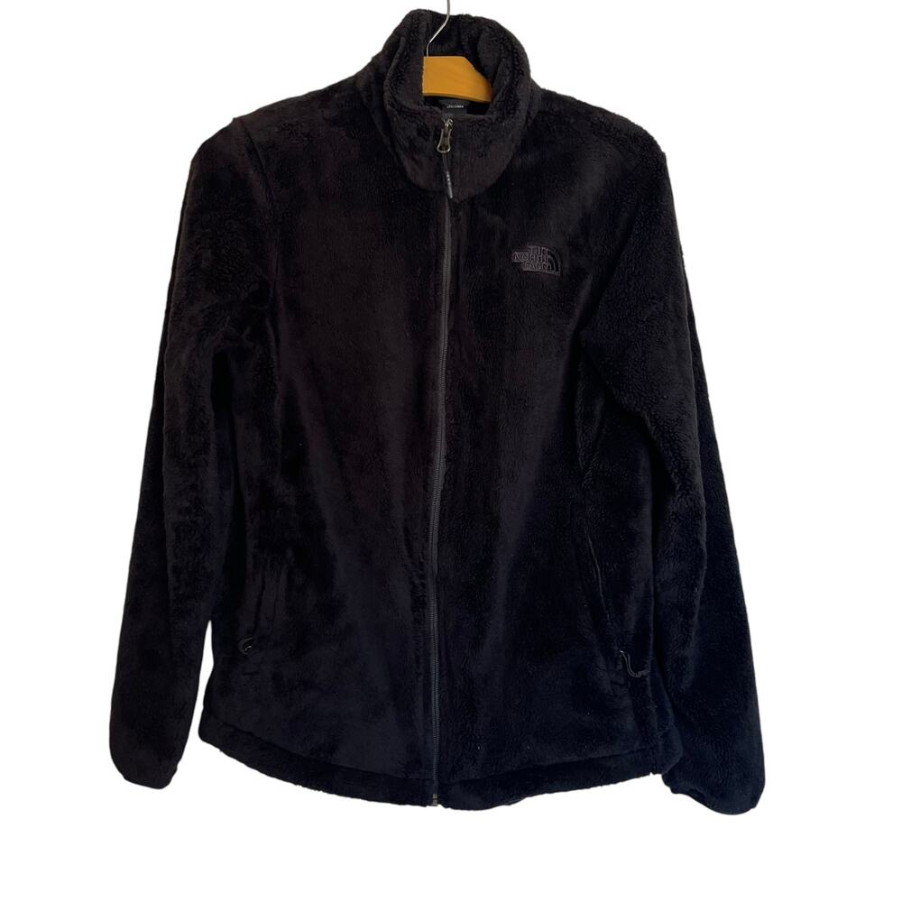 The North Face Osito Fleece Jacket Black Full Zip Sherpa Cozy Outdoor Hiking M